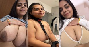 Horny Indian Babe Playing With Her Boobies